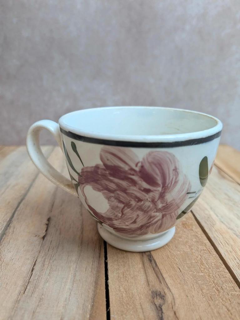 Lot de 2 tasses anciennes terre de fer Creil et Montereau – Xixe