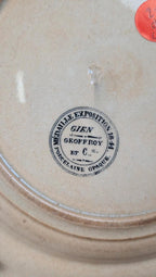 Assiette ancienne Gien – Médaille Exposition 1844 – Décor historique Grèce