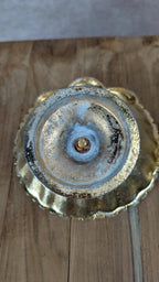 Paire de porte-savons coquilles dorées vintage