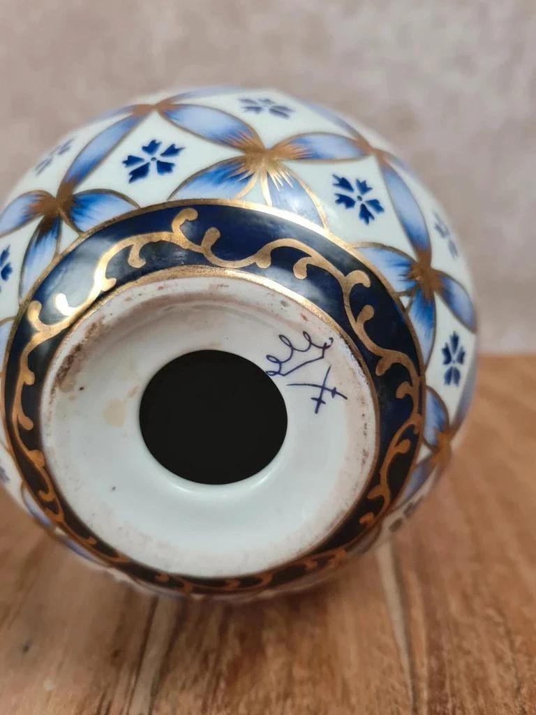🩵 Œuf décoratif en porcelaine “paris Royal” peint à la main 🩵