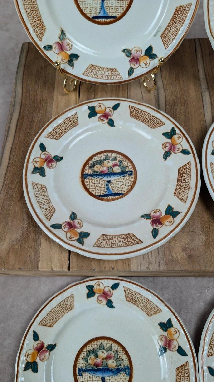 Lot de 6 assiettes à dessert Longwy – Modèle Maurice