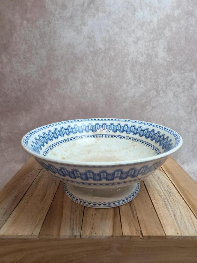 Grand saladier ancien anglais B.p.w.&m. Milan – Terre de fer