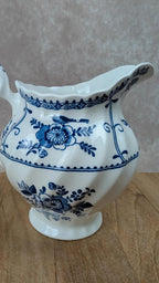 Petit pot verseur ancien anglais en faïence bleue – Made in England