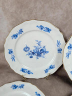 Lot de 10 assiettes plates Moulin des Loups Orchies – modèle Sully – fleurs bleues