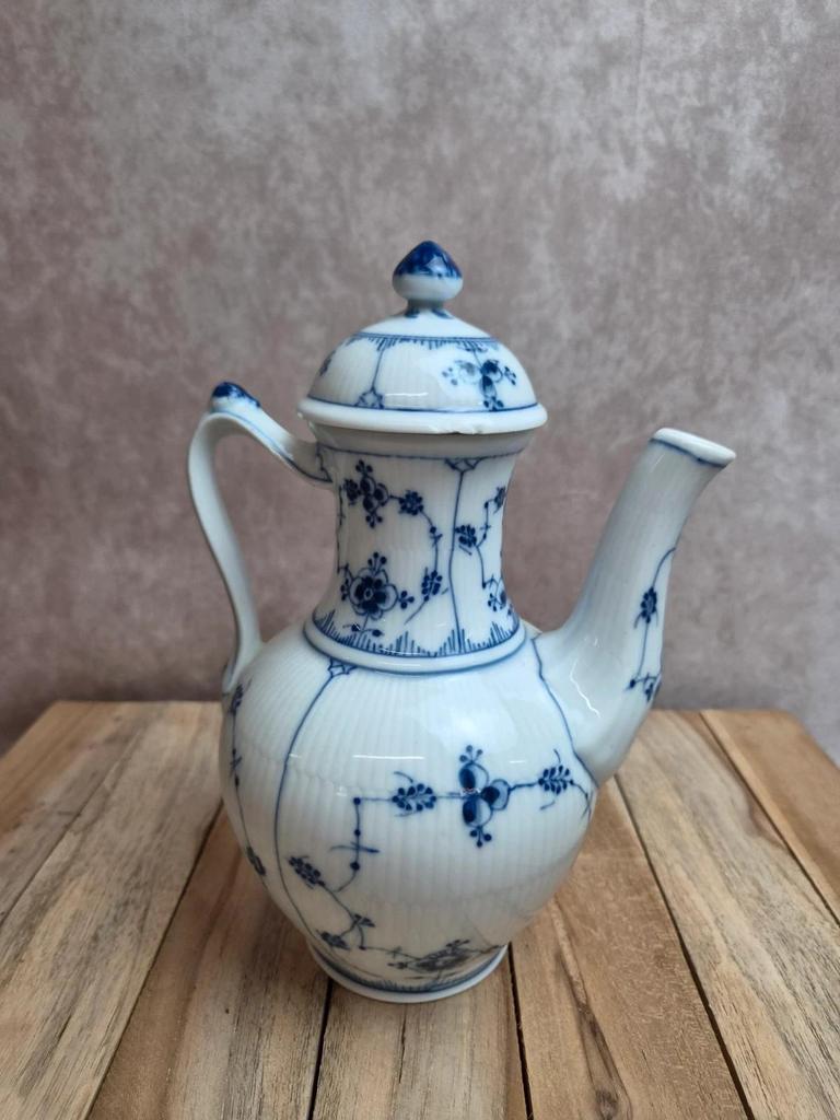 Ancienne cafetière Porzellanfabrik Kalk Eisenberg – Indischblau – début Xxe