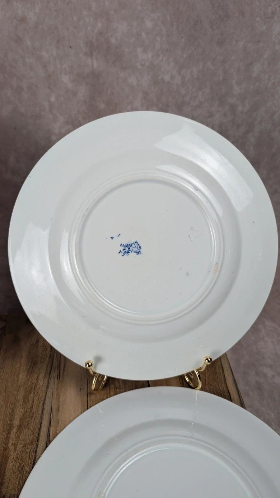 4 Assiettes anciennes Luneville – Modèle Mazarin
