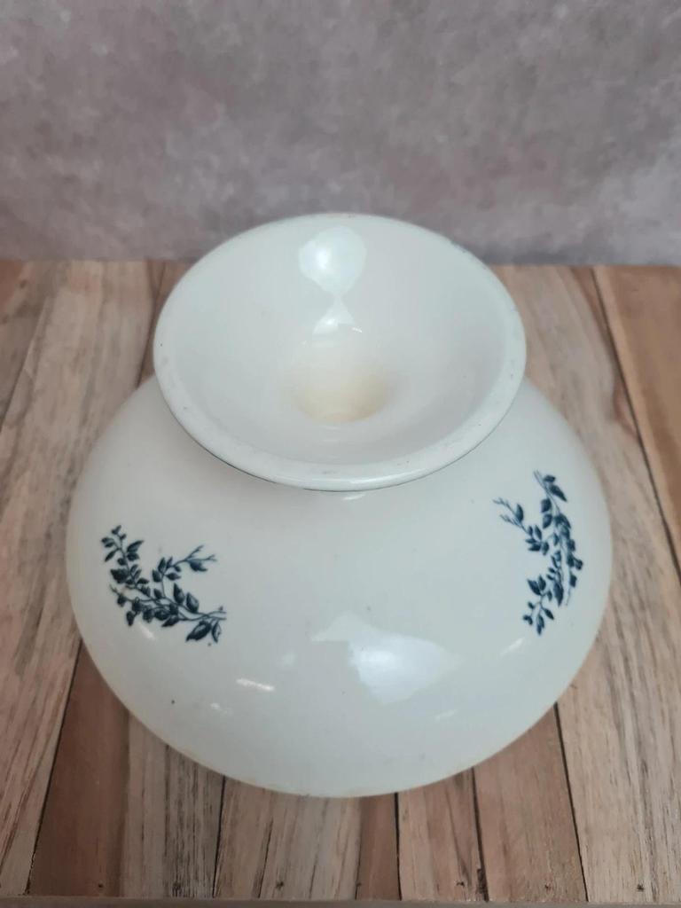 Compotier Terre de Fer Hbcm Choisy-le-roi modèle Louis Xvi décor oiseaux 💙