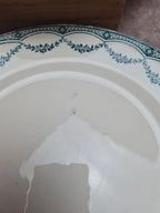 Lot de 6 assiettes plates anciennes Salins “petit Trianon” terre de fer bleu 💙