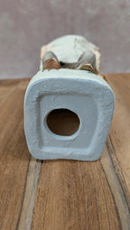 Figurine ancienne homme lisant le journal – Biscuit / porcelaine