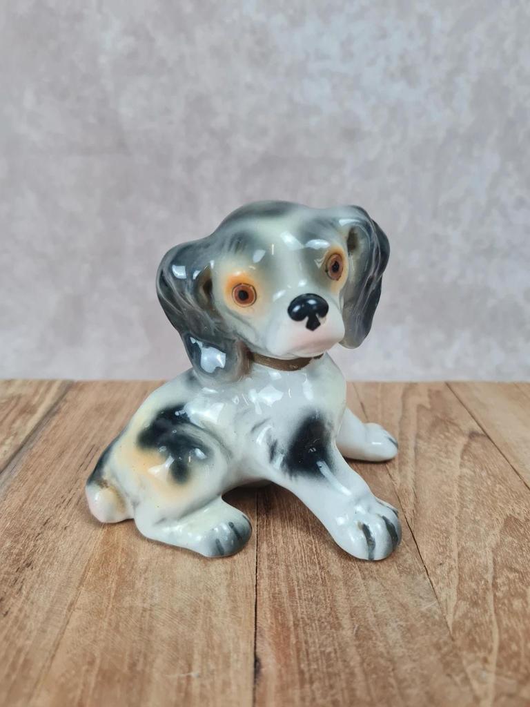 Figurine chien Cocker 🐶 porcelaine italienne vintage