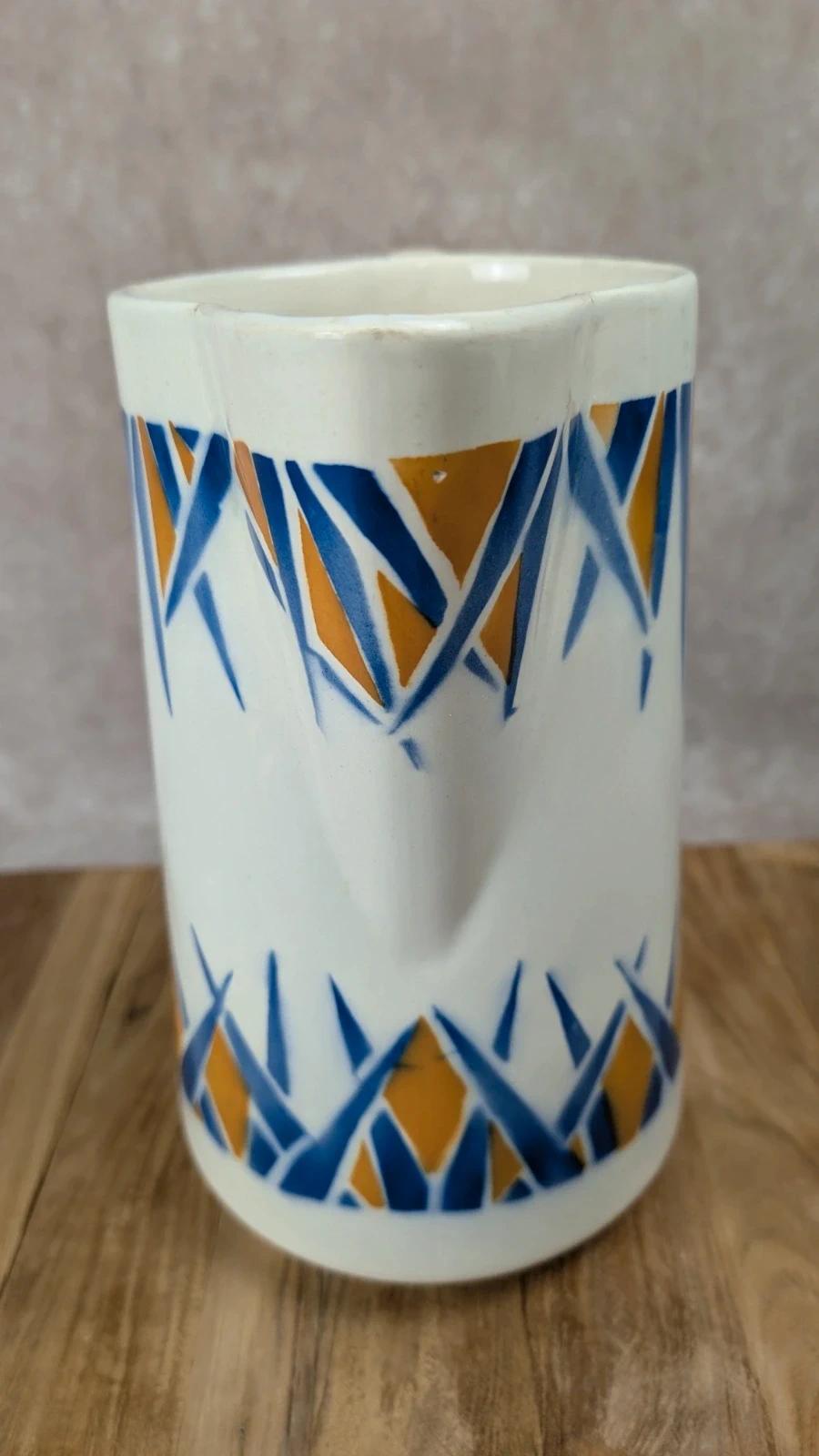 Grand pichet de toilette vintage Faïencerie Nouvelle Givors