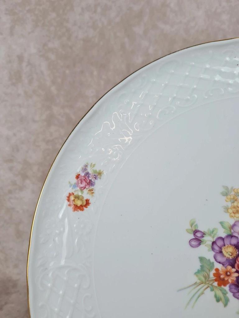 Grand plat à gâteau en porcelaine fine Schumann Germany 🇩🇪