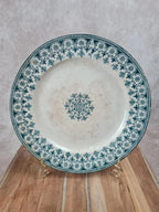 Grand plat ancien Badonvilliers décor Turc bleu vert 🌿