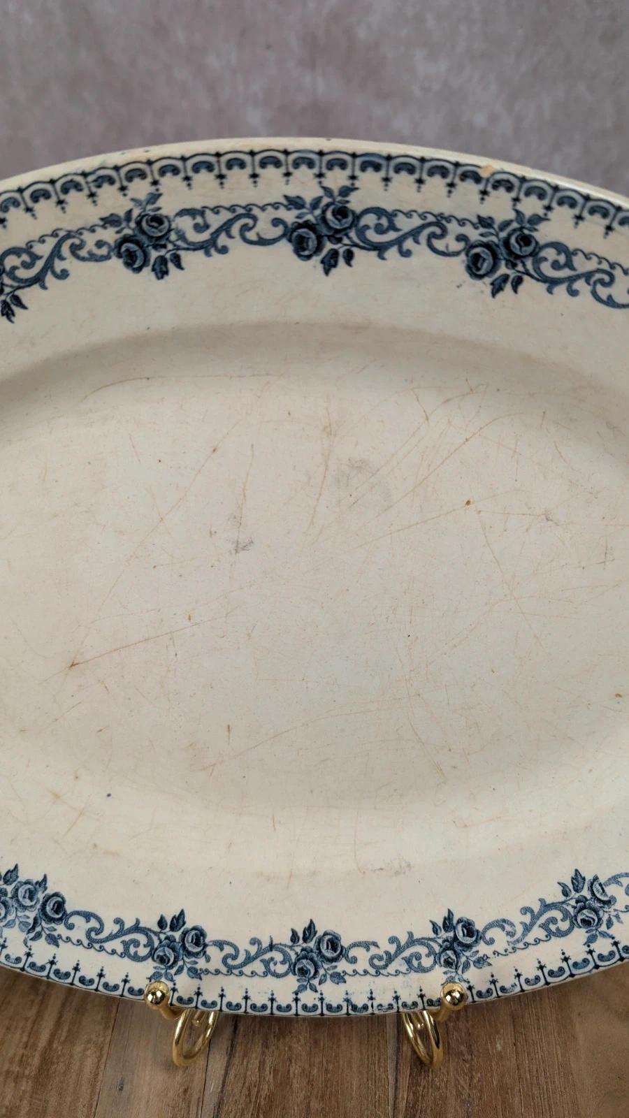Grand plat ancien Hte Boulenger Choisy - le - roi – modèle Parmentier
