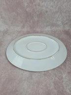 🌹 Grand plat ovale en porcelaine décor fleurs anciennes