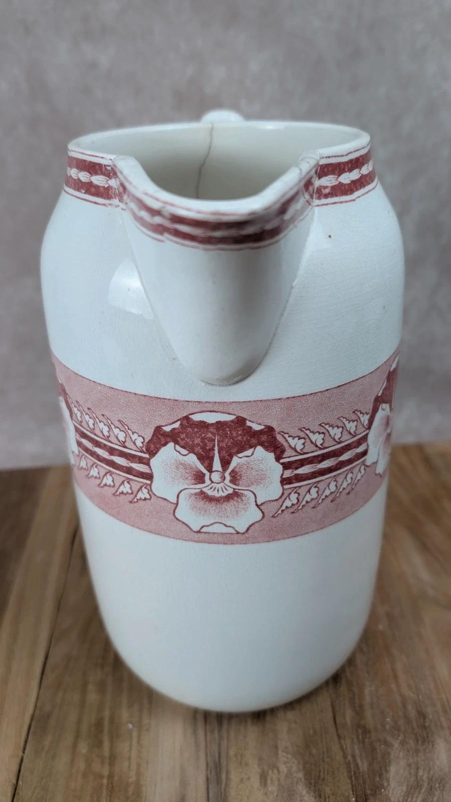 Grand pot de toilette ancien Digoin modèle Parma