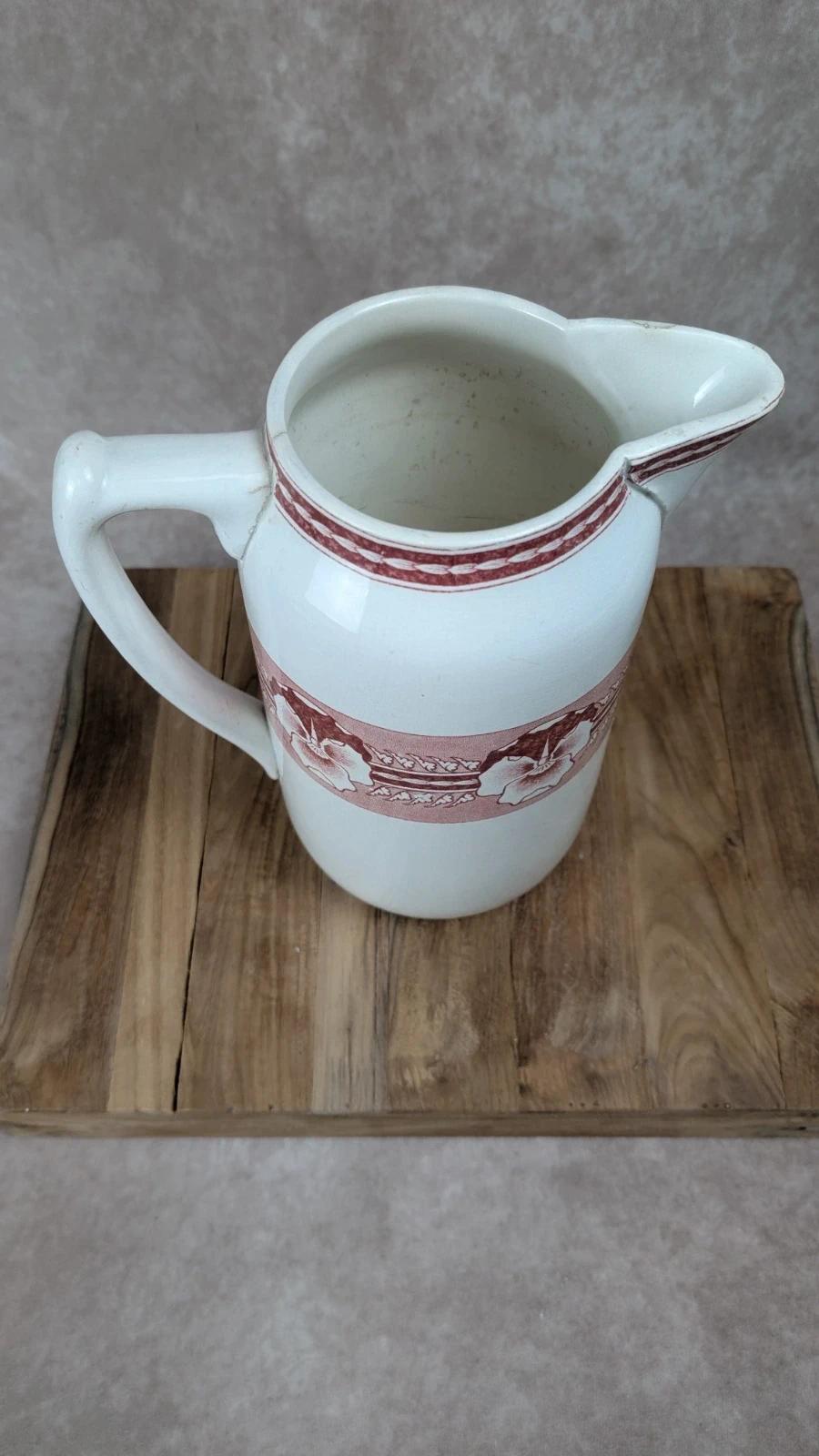 Grand pot de toilette ancien Digoin modèle Parma