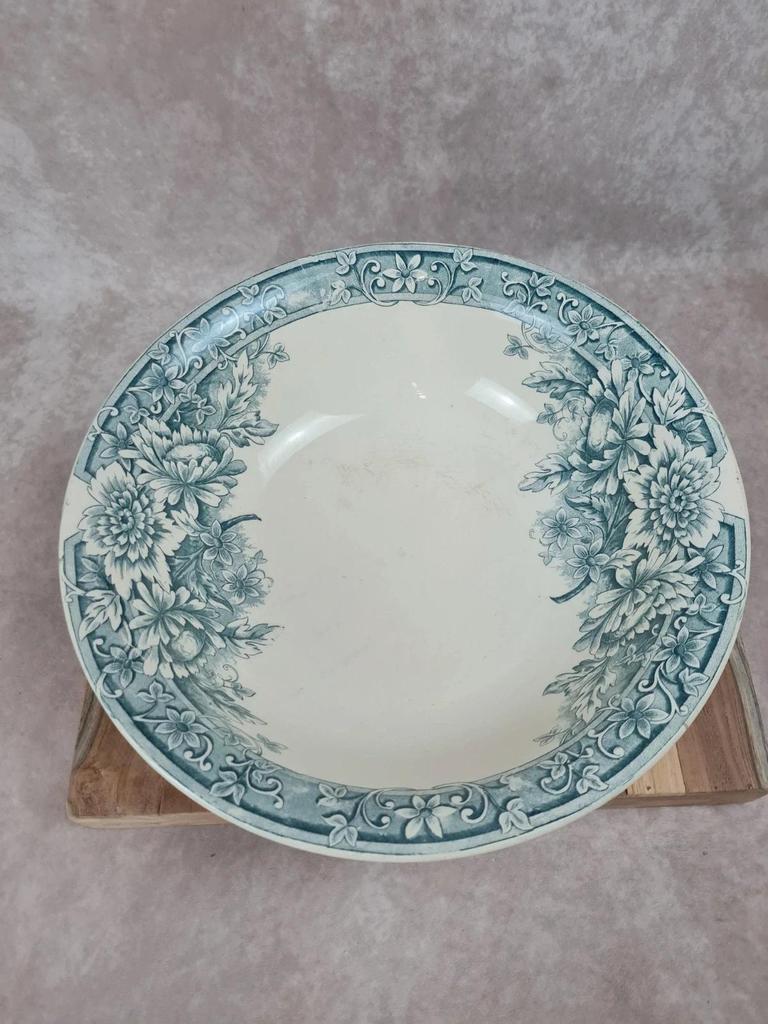 Grand saladier ancien Terre de Fer Gien – Modèle Saint - germain – 35 cm