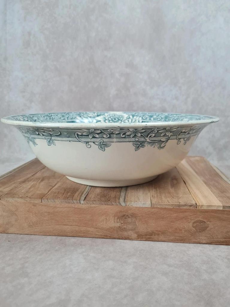 Grand saladier ancien Terre de Fer Gien – Modèle Saint - germain – 35 cm