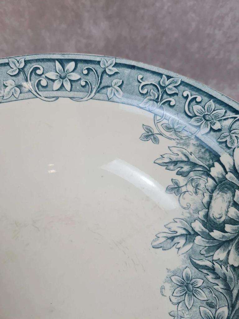 Grand saladier ancien Terre de Fer Gien – Modèle Saint - germain – 35 cm