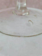 Grand vase en verre rubis sur pied – Empoli, Italie 🌹