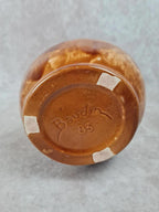 🏺 Grand vase vintage signé Baudin 83 – émaillé rouge et brun