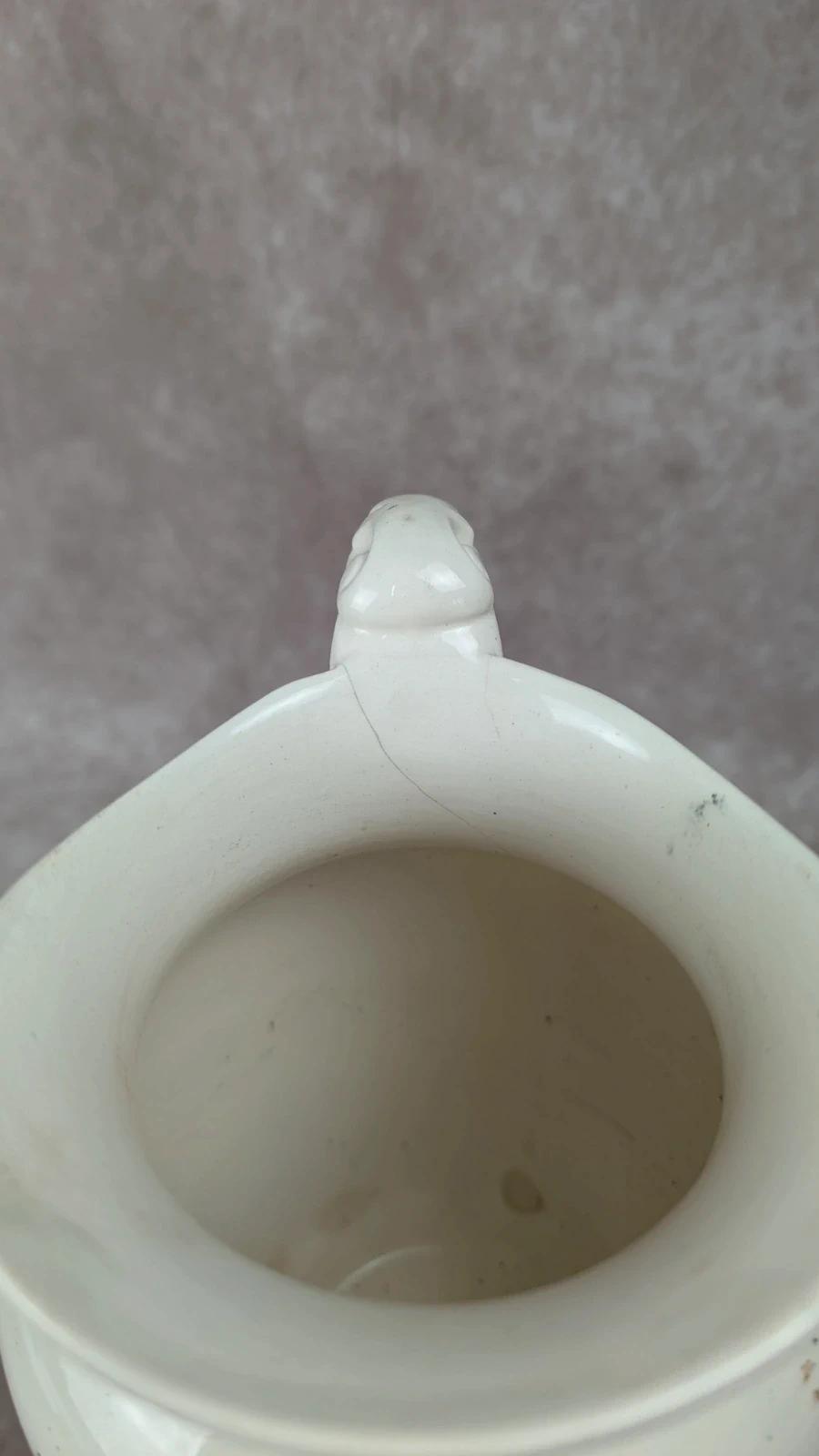 Grande cruche ancienne Villeroy & Boch 🌿 faïence émaillée décor floral