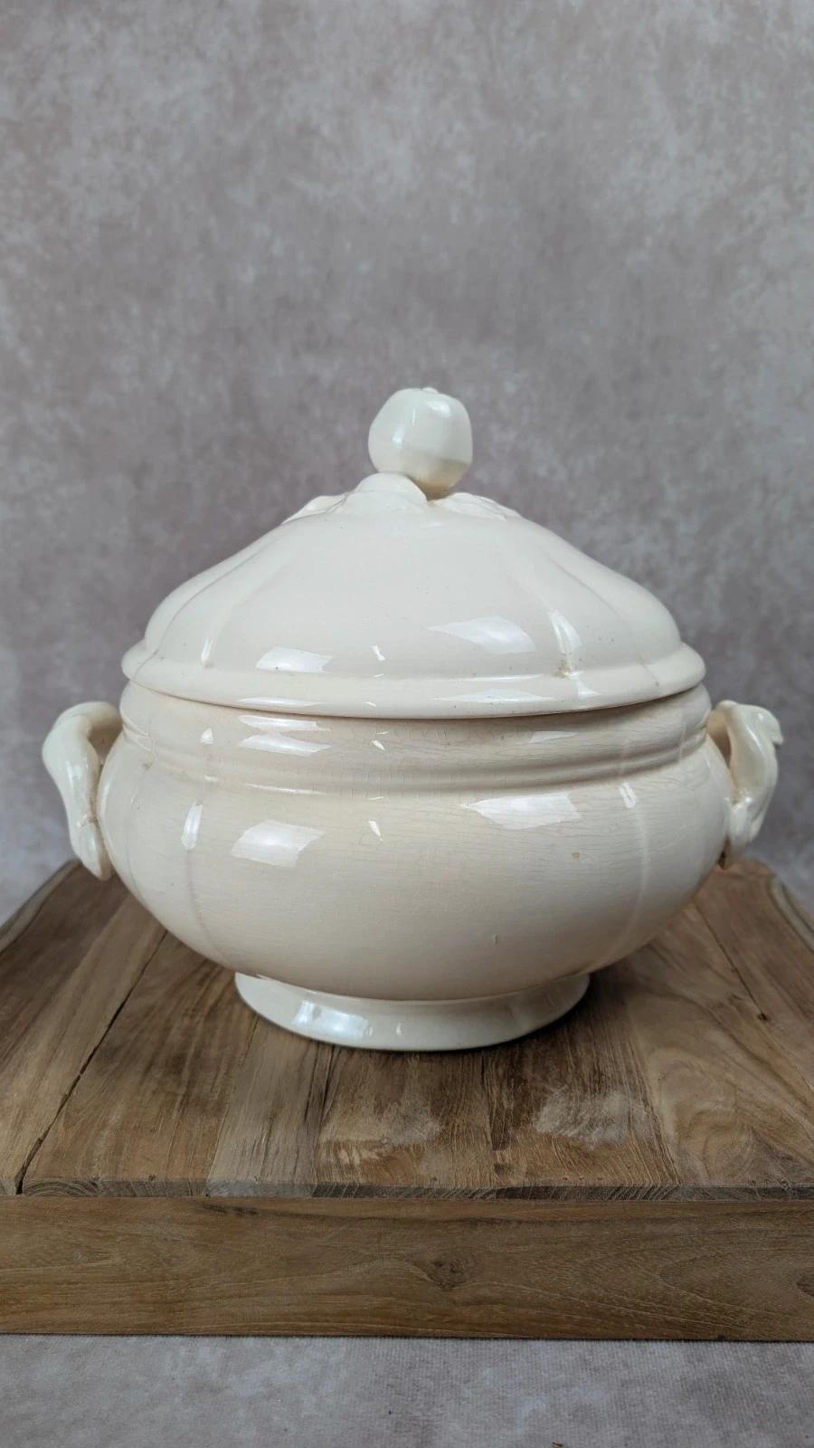 Grande soupière ancienne Sarreguemines –