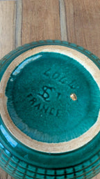 Grande tasse vintage Saint - clément + sous - tasse verte