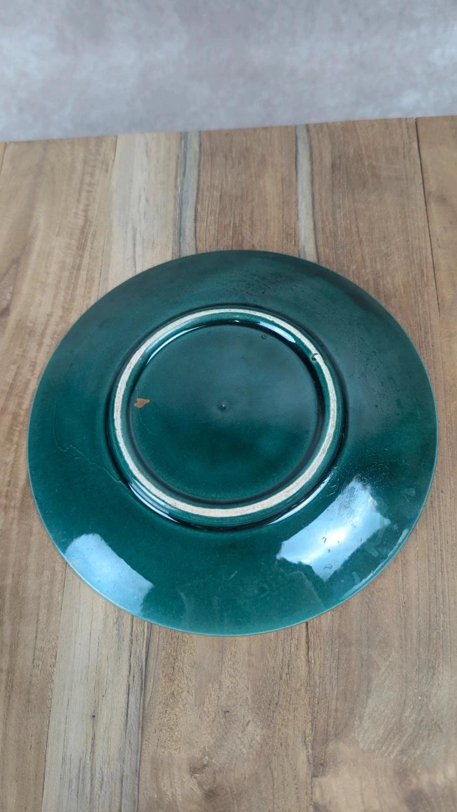 Grande tasse vintage Saint - clément + sous - tasse verte