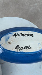Jolie boîte en faïence peinte à la main Hortensias bleus & roses – A. Silveira Açores