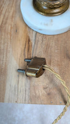 Lampe ancienne pied onyx & laiton –