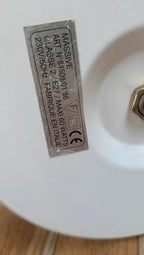 Lampe vintage Massive en métal & verre dépoli – motif fleur