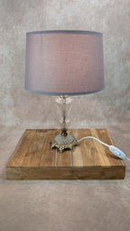 Lampe vintage verre et laiton années 50 - 60