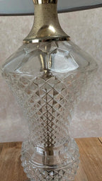 Lampe vintage verre et laiton années 50 - 60