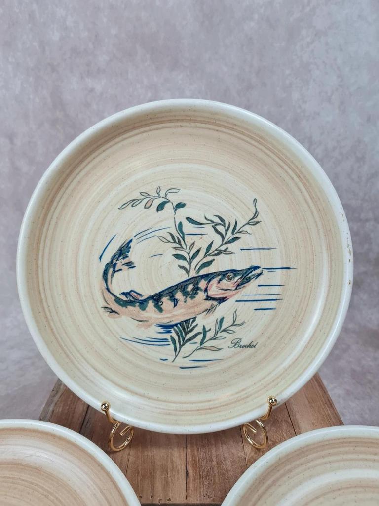 Lot 5 assiettes vintage Granville 🐟 décor poissons Granville
