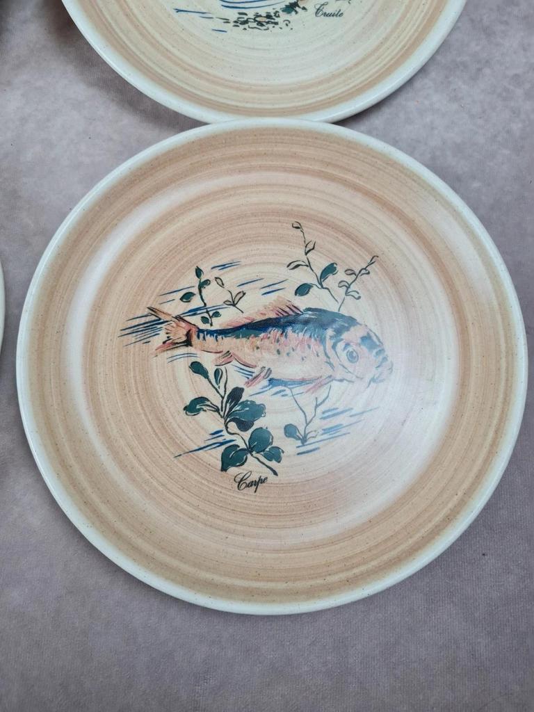 Lot 5 assiettes vintage Granville 🐟 décor poissons Granville