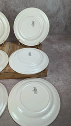 Lot 6 assiettes terre de fer Digoin Sarreguemines