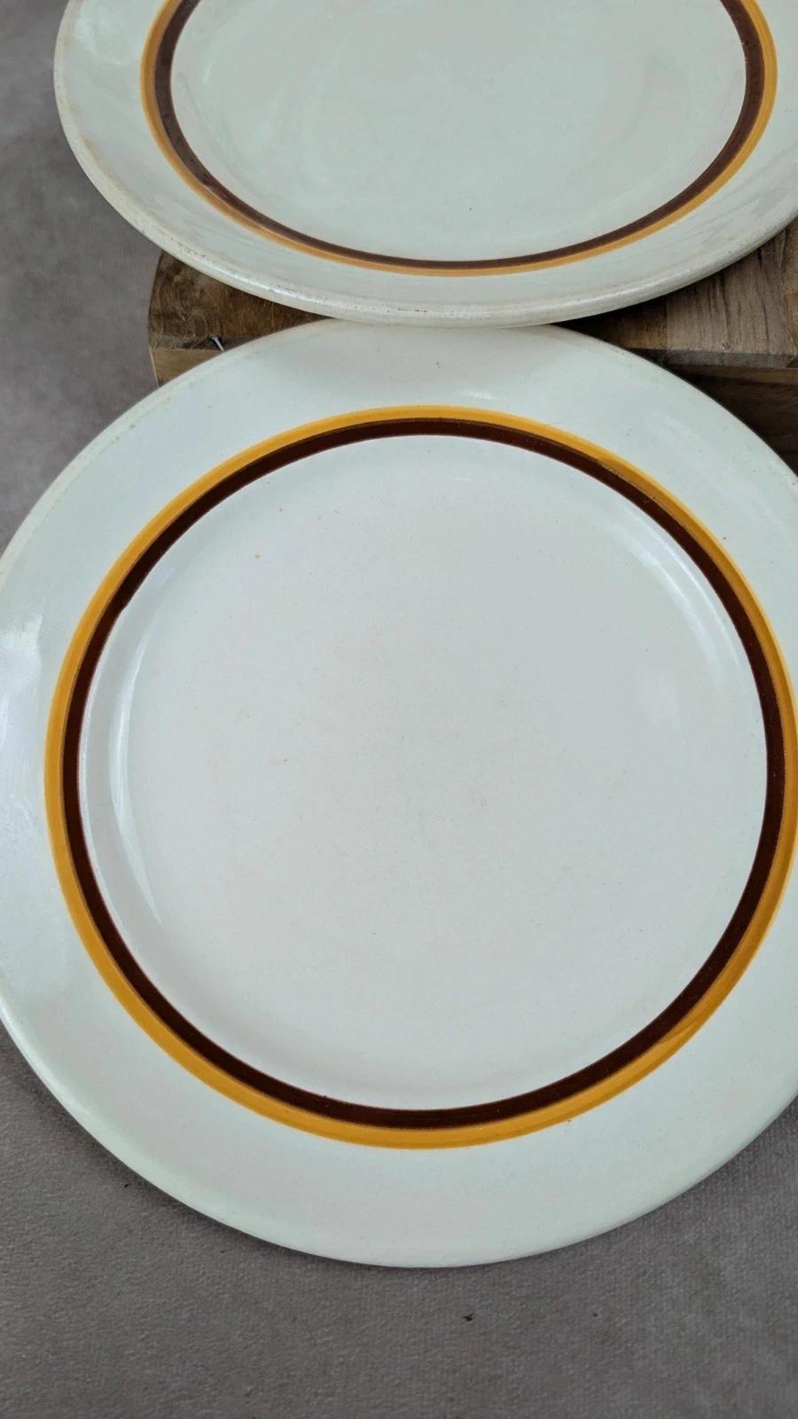 Lot 6 assiettes terre de fer Digoin Sarreguemines