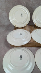 Lot 6 assiettes terre de fer Digoin Sarreguemines