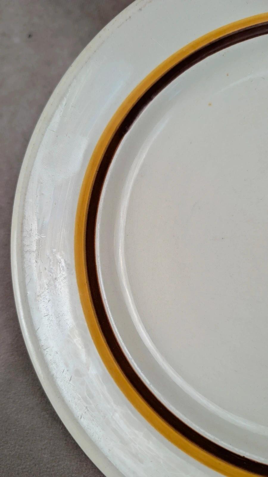 Lot 6 assiettes terre de fer Digoin Sarreguemines