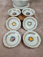 🍑 Lot ancien Bavaria – 1 grand saladier + 6 coupelles à fruits 🍇🍊