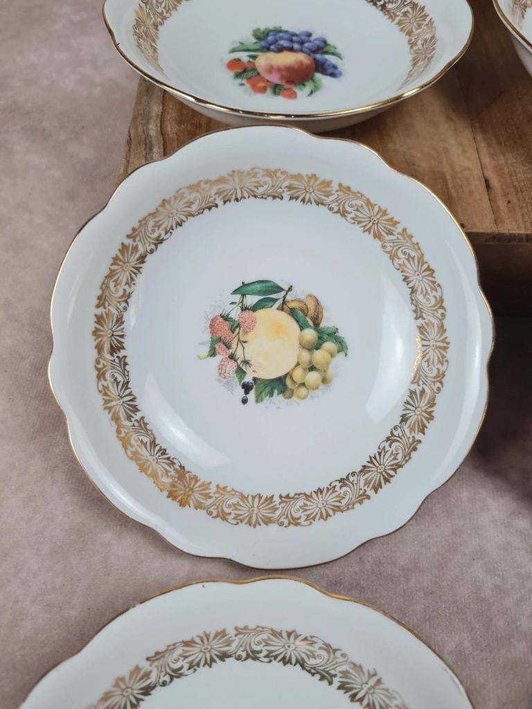 🍑 Lot ancien Bavaria – 1 grand saladier + 6 coupelles à fruits 🍇🍊