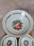 🍑 Lot ancien Bavaria – 1 grand saladier + 6 coupelles à fruits 🍇🍊