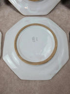 Lot de 12 petites assiettes anciennes Alfred Renoleau, décors différents