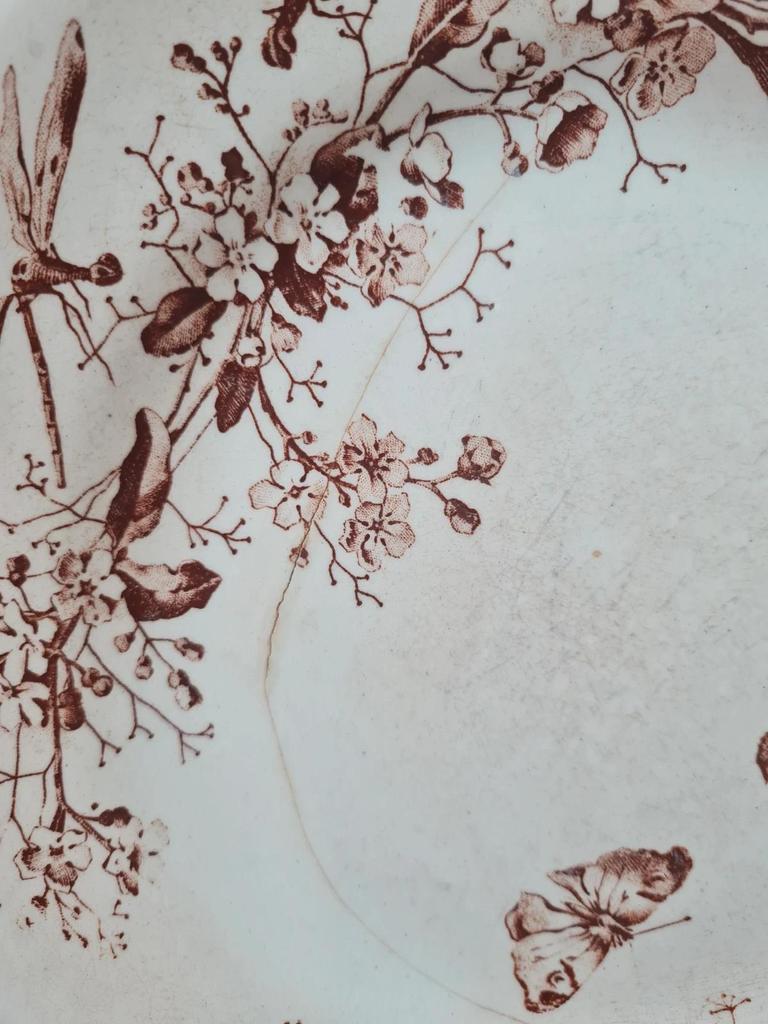 Lot de 2 assiettes anciennes Terre de Fer – Cie Franco - anglaise Paris