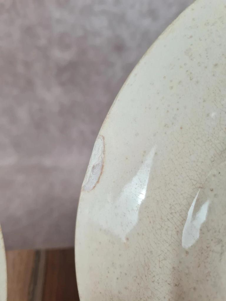 Lot de 2 assiettes anciennes Terre de Fer – Cie Franco - anglaise Paris