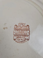 Lot de 2 assiettes anciennes Terre de Fer, modèle marguerite, Grand Dépôt Paris