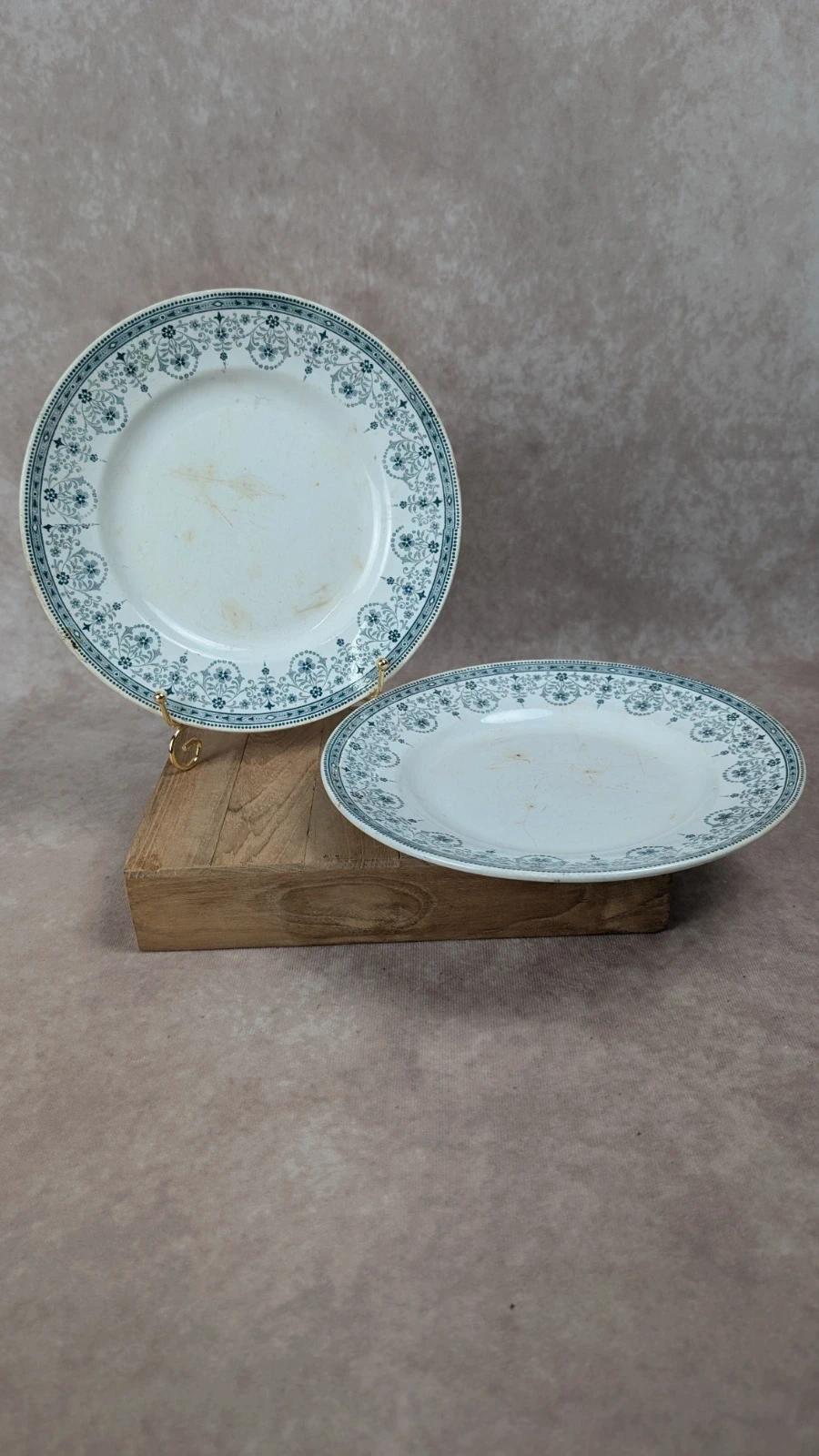 Lot de 2 assiettes Moulin des Loups – modèle Marceau – vintage