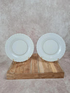 Lot de 2 assiettes vintage Duralex blanches
